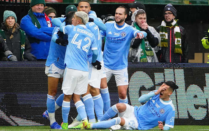 NYCFC celebrates Taty Castellanos's goal in MLS Cup